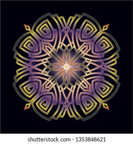 mandala art knot ornament