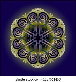 mandala art knot ornament