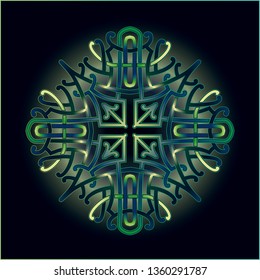 mandala art knot ornament