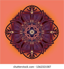 mandala art knot ornament