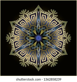 mandala art knot ornament