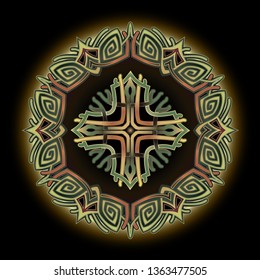 mandala art knot ornament