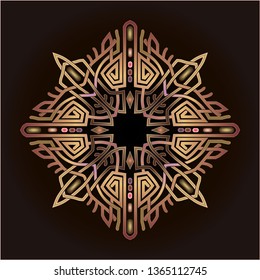mandala art knot ornament