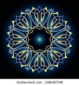 mandala art knot ornament for printing, handworks, ets