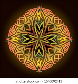 mandala art knot ornament for printing