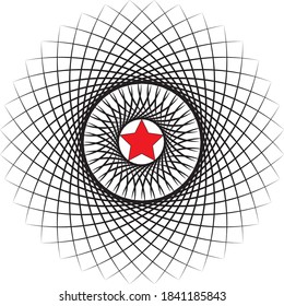 mandala art line style shape decorative design