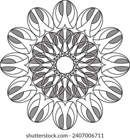 Mandala Art, Luxury design, Simple flower