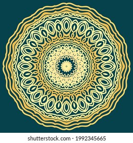 Mandala Art for Meditation, Color Therapy, Adult Coloring Pages, Stress Relief and relaxation. Vector illustration