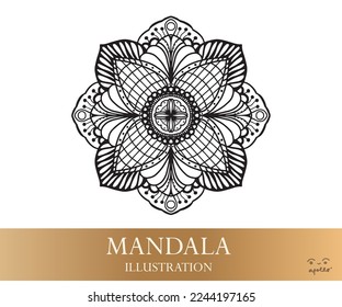 El arte Mandala para la meditación de la vida y objetos de arte con fondo de textura.