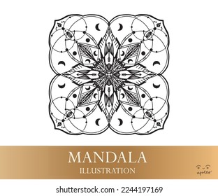 El arte Mandala para la meditación de la vida y objetos de arte con fondo de textura.