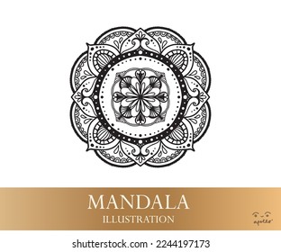 El arte Mandala para la meditación de la vida y objetos de arte con fondo de textura.