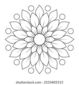 Mandala Art for Meditation,Adult Coloring Pages, vector file, wall art, simple mandala art, Design for a wallpaper Paint shirt and tile Sticker Design, vector file
