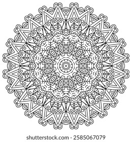 Mandala Art for Mindful Coloring with Abstract Designs