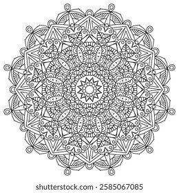 Mandala Art for Mindful Coloring with Abstract Designs