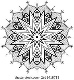 Mandala Art for Mindfulness Elegant Pattern for Home Décor Sacred Illustration for Yoga Practice Modern Design for Digital Art Bohemian Art for Textile Prints