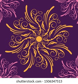 Mandala art motif tile pattern