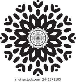 mandala art on white background