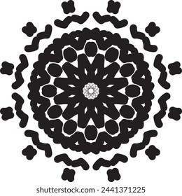 mandala art on white background