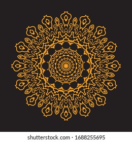 mandala art ornament ethnic vector