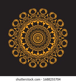 mandala art ornament ethnic vector