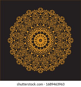 mandala art ornament ethnic vector