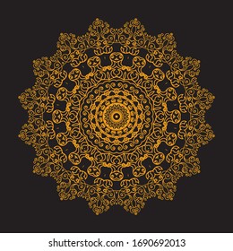 mandala art ornament ethnic vector