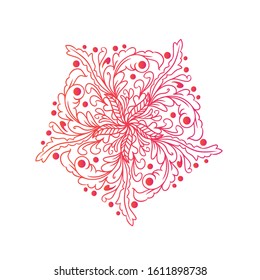 mandala art ornament, floral, ethnic gradient color vector