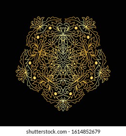 mandala art ornament  floral  ethnic gradient color vector