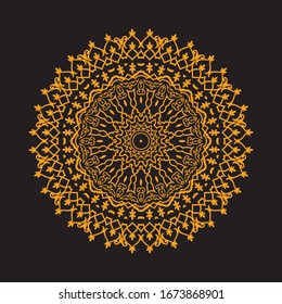 mandala art ornament  floral  ethnic gradient color vector