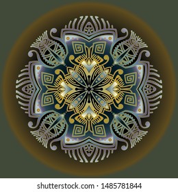 mandala art ornament for printing