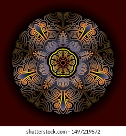 mandala art ornament for printing