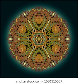 mandala art ornament for printing