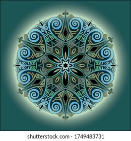 mandala art ornament for printing