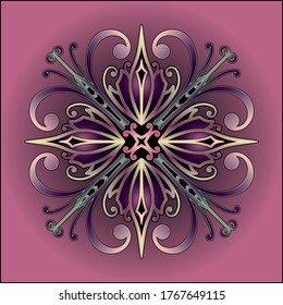 mandala art ornament for printing