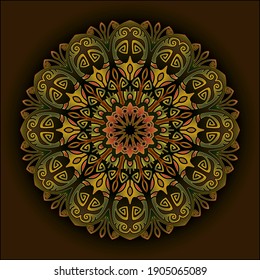 mandala art ornament for printing