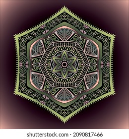 mandala art ornament for printing