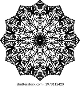 
Mandala art pattern background with neat ornaments that regularly flower