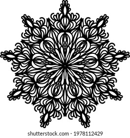 
Mandala art pattern background with neat ornaments that regularly flower