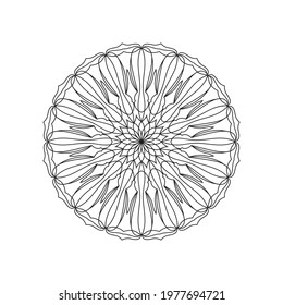 Mandala Art Pattern Black and White