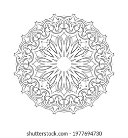 Mandala Art Pattern Black and White