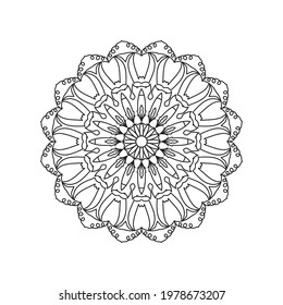 Mandala Art Pattern Black and White