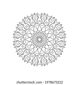 Mandala Art Pattern Black and White