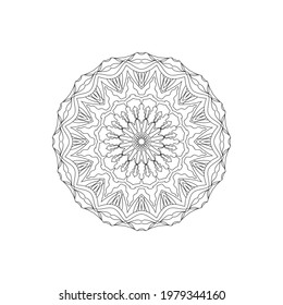 Mandala Art Pattern Black and White