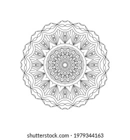 Mandala Art Pattern Black and White