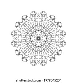 Mandala Art Pattern Black and White