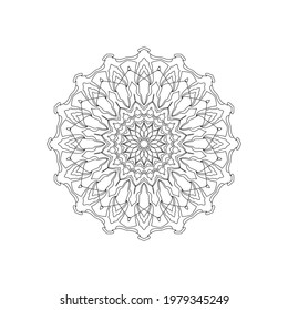 Mandala Art Pattern Black and White