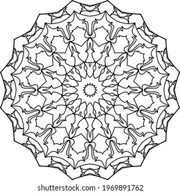 Mandala Art Pattern Design Black and White