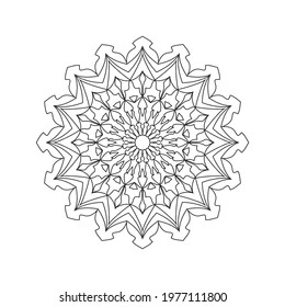 Mandala Art Pattern Design Black and White