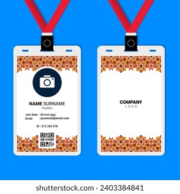 Mandala Art Muster ID Card Design für Unternehmen oder Unternehmen