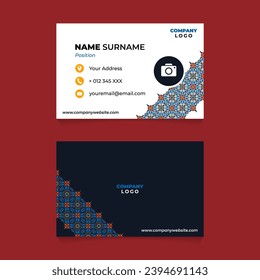 Mandala Art Pattern Name Card Design for Business or Company